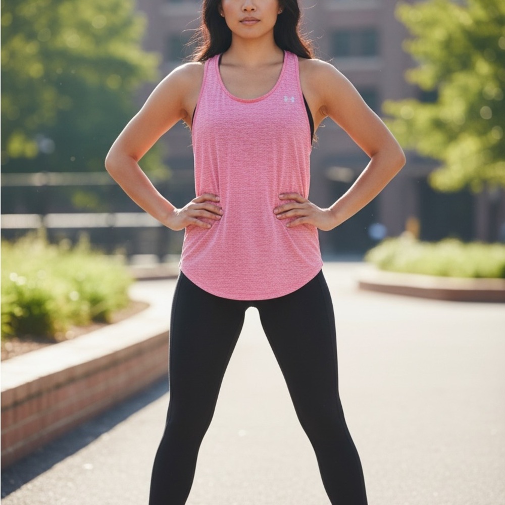 Under Armour Women's Racer Back Pink Tank Top